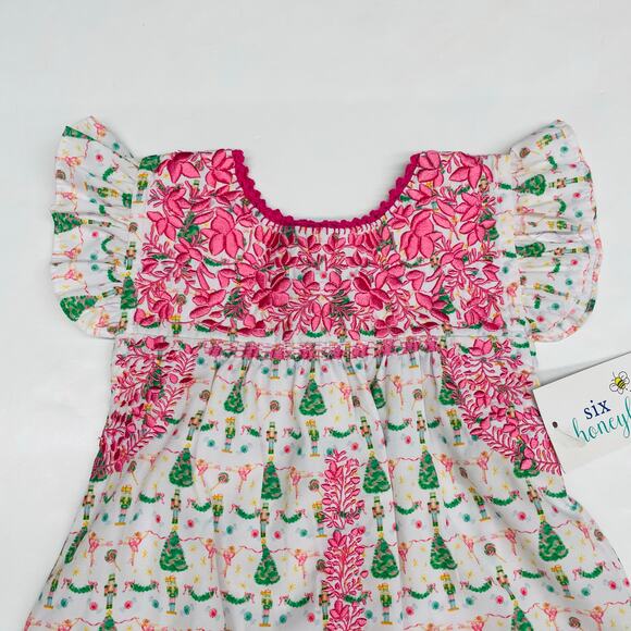 NWT Six Honeybees 6M Sugarplum Dreams Ruffle Bloomer Set - Picture 3 of 6